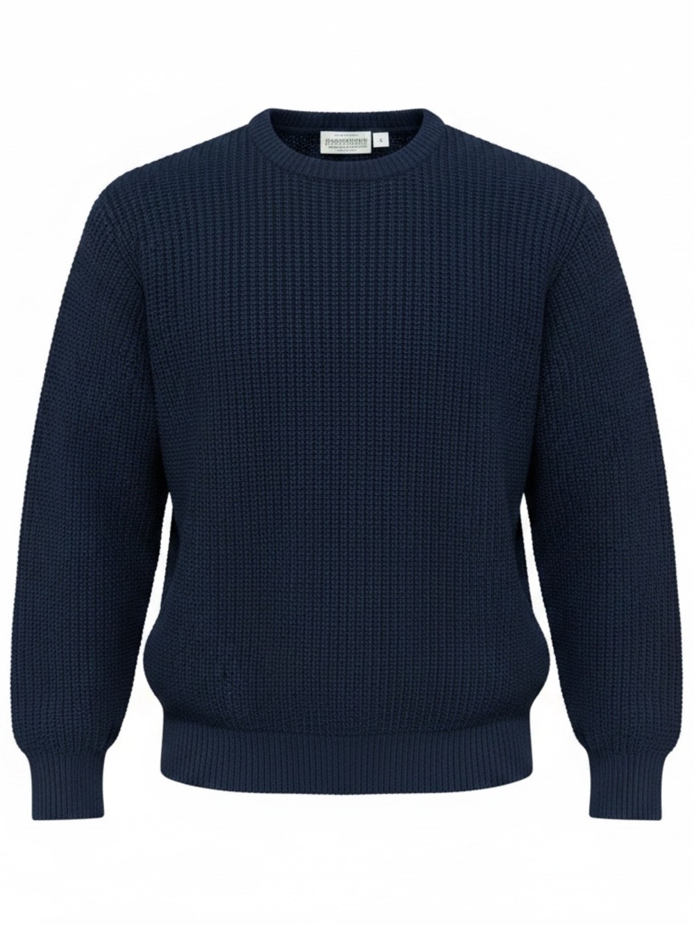 Vintage 90s y2k‎ saugutuck navy blue virgin acrylic ribbed knit sweater large